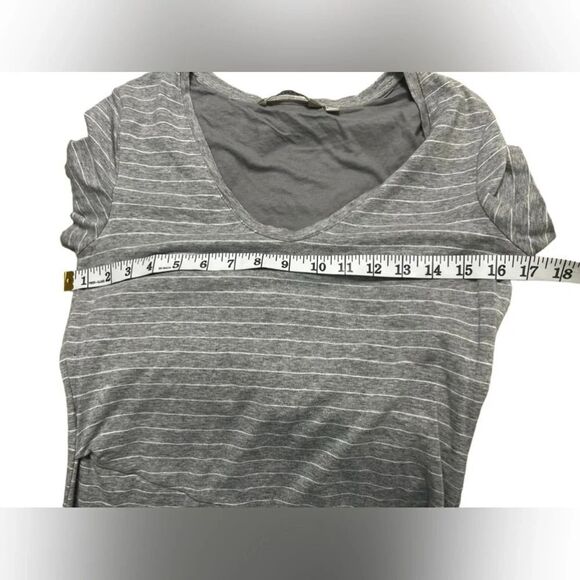 Athleta Knee Length Casual Striped Dresses small gray and white stripe midi - Picture 8 of 11
